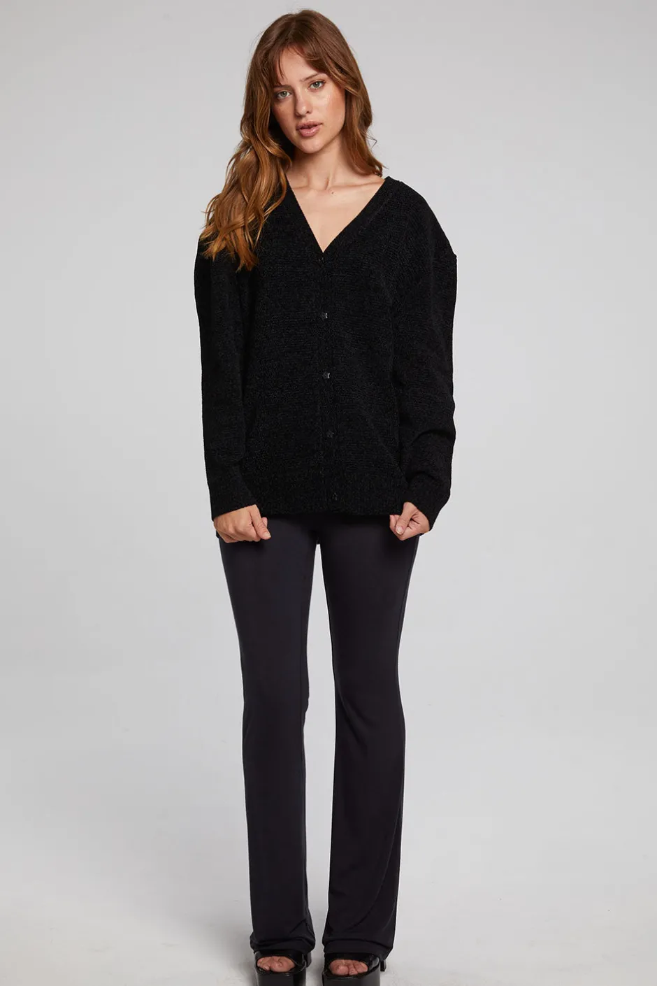 Women Chaser Brand Fairfax Licorice Cardigan