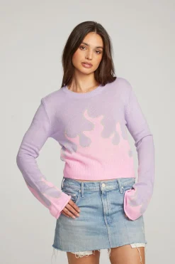 Women Chaser Brand Flame Sweater