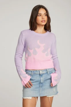 Women Chaser Brand Flame Sweater