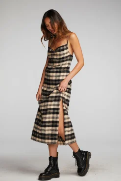 Women Chaser Brand Flannel Midi Slip Dress