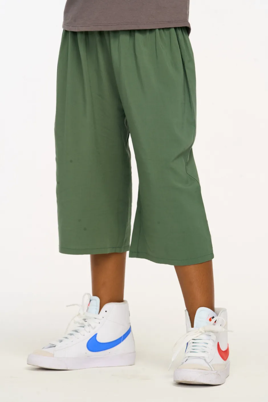 Kids Chaser Brand Flowy Dark Forest Green Heirloom Woven Pant