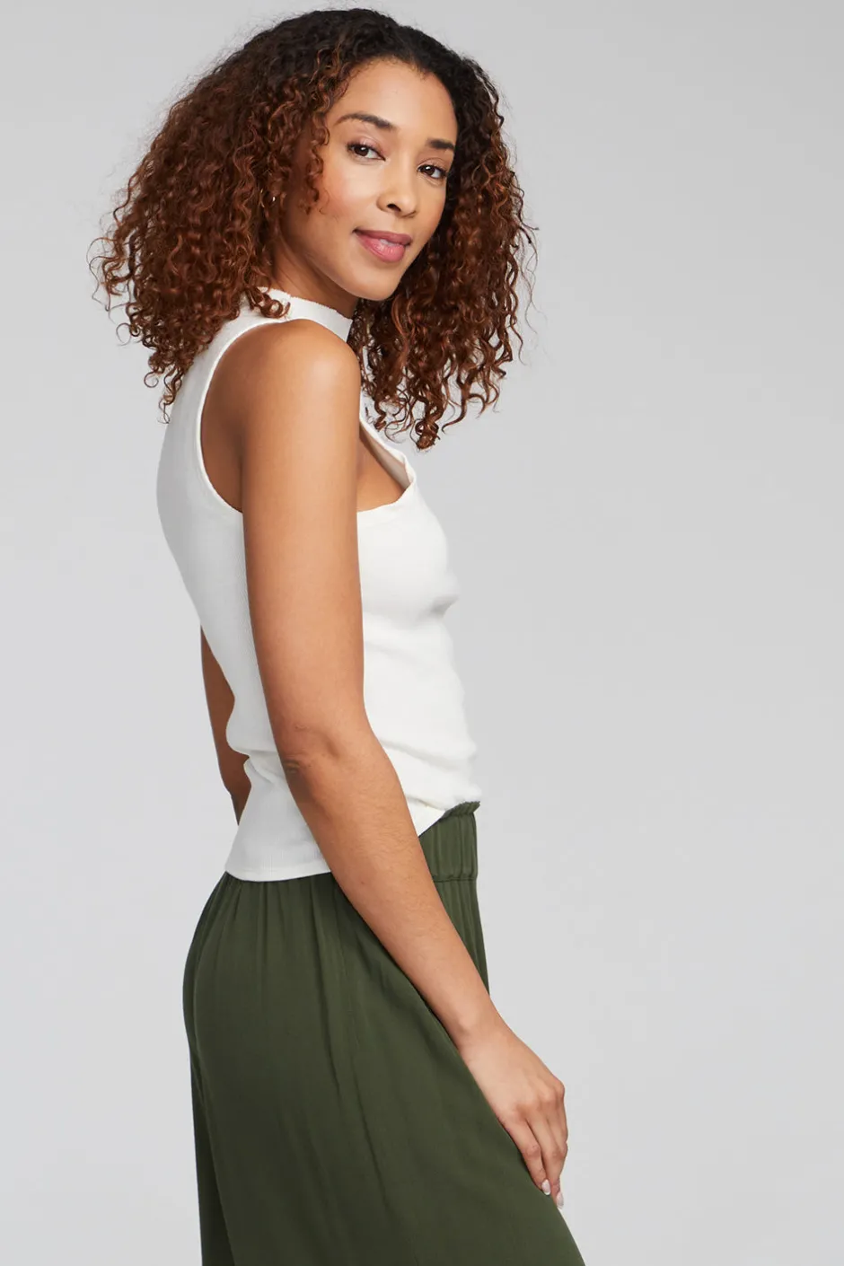 Women Chaser Brand Fox Bright White Tank