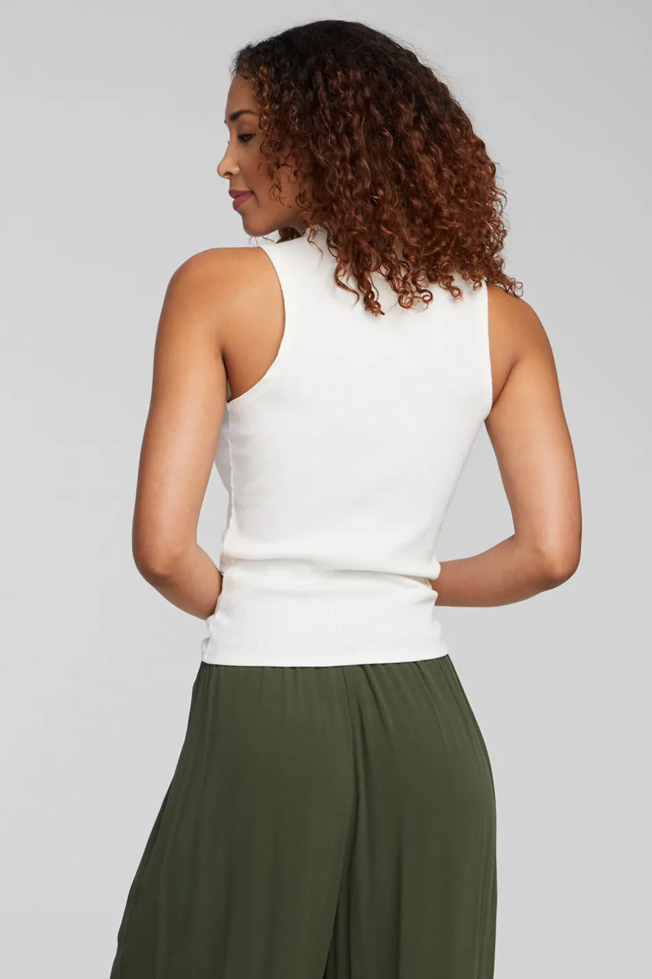 Women Chaser Brand Fox Bright White Tank