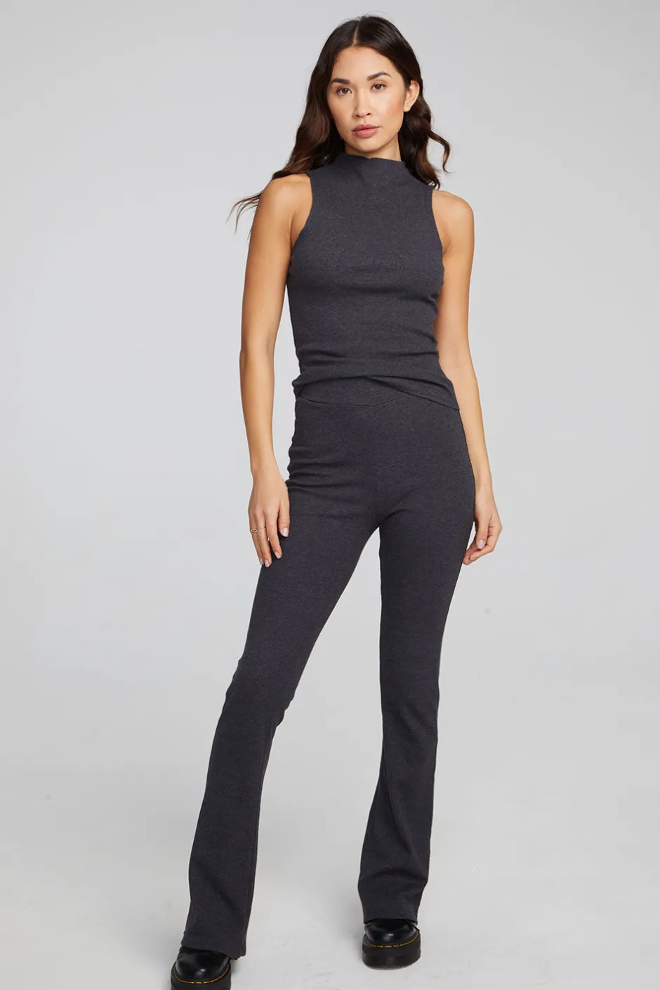 Women Chaser Brand Fox Shadow Black Tank