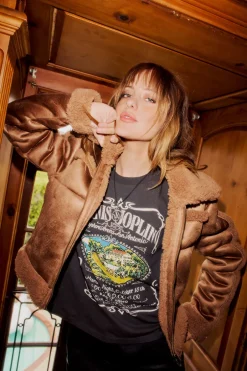 Women Chaser Brand Franklin Sherpa Whiskey Jacket