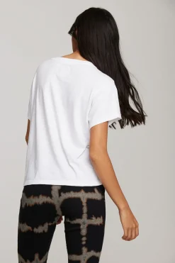 Women Chaser Brand Gauze Jersey Oversized Crewneck Tee