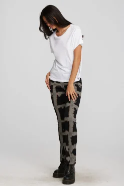 Women Chaser Brand Gauze Jersey Oversized Crewneck Tee