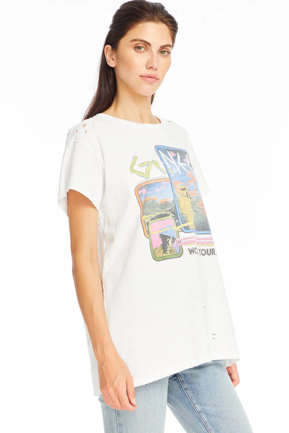 Women Chaser Brand Genesis - "World Tour '78" Distressed Crew Neck