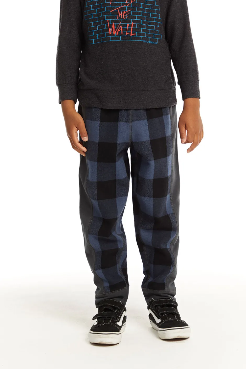 Kids/BOY Chaser Brand Ghost Plaid Side Panel Jogger