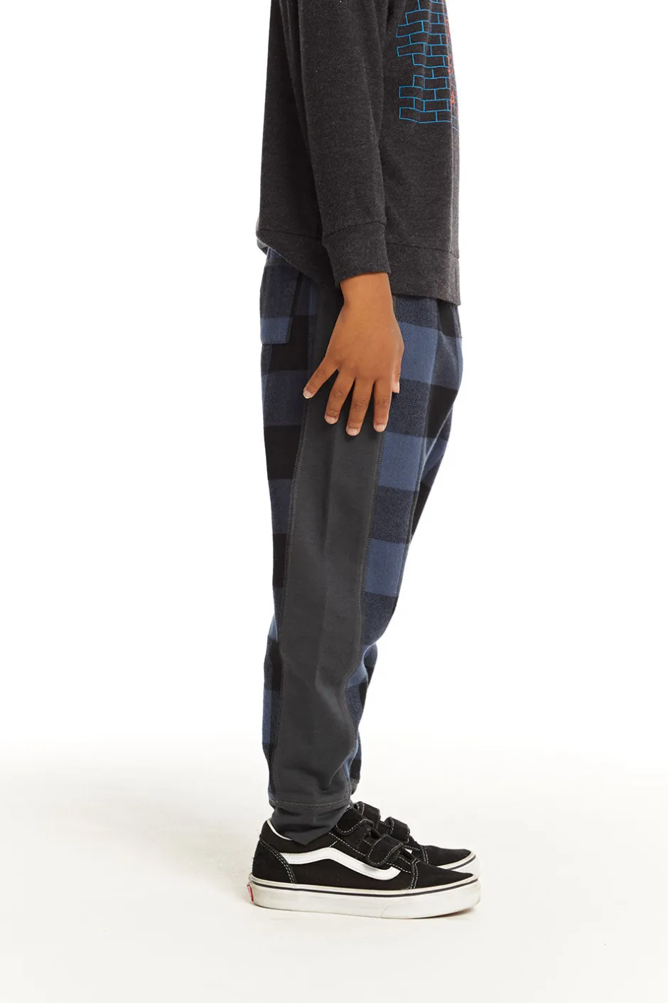 Kids/BOY Chaser Brand Ghost Plaid Side Panel Jogger