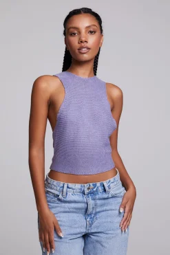 Women Chaser Brand Giana Violet Tank Top