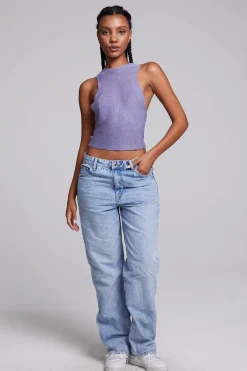 Women Chaser Brand Giana Violet Tank Top