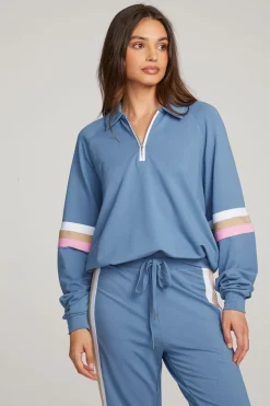 Women Chaser Brand Gilette Vintage Blue Pullover