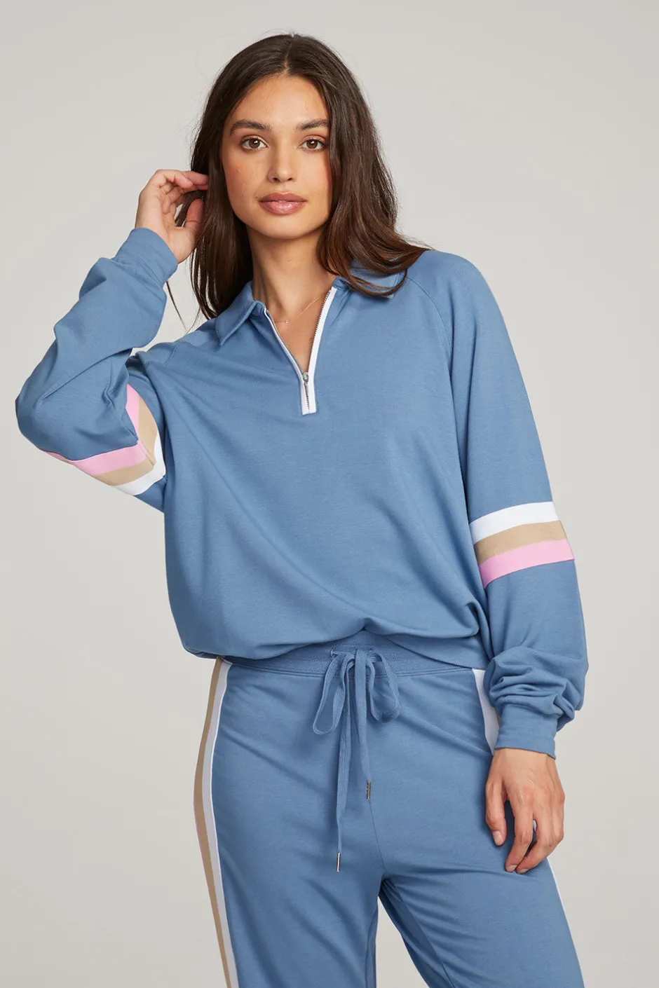 Women Chaser Brand Gilette Vintage Blue Pullover