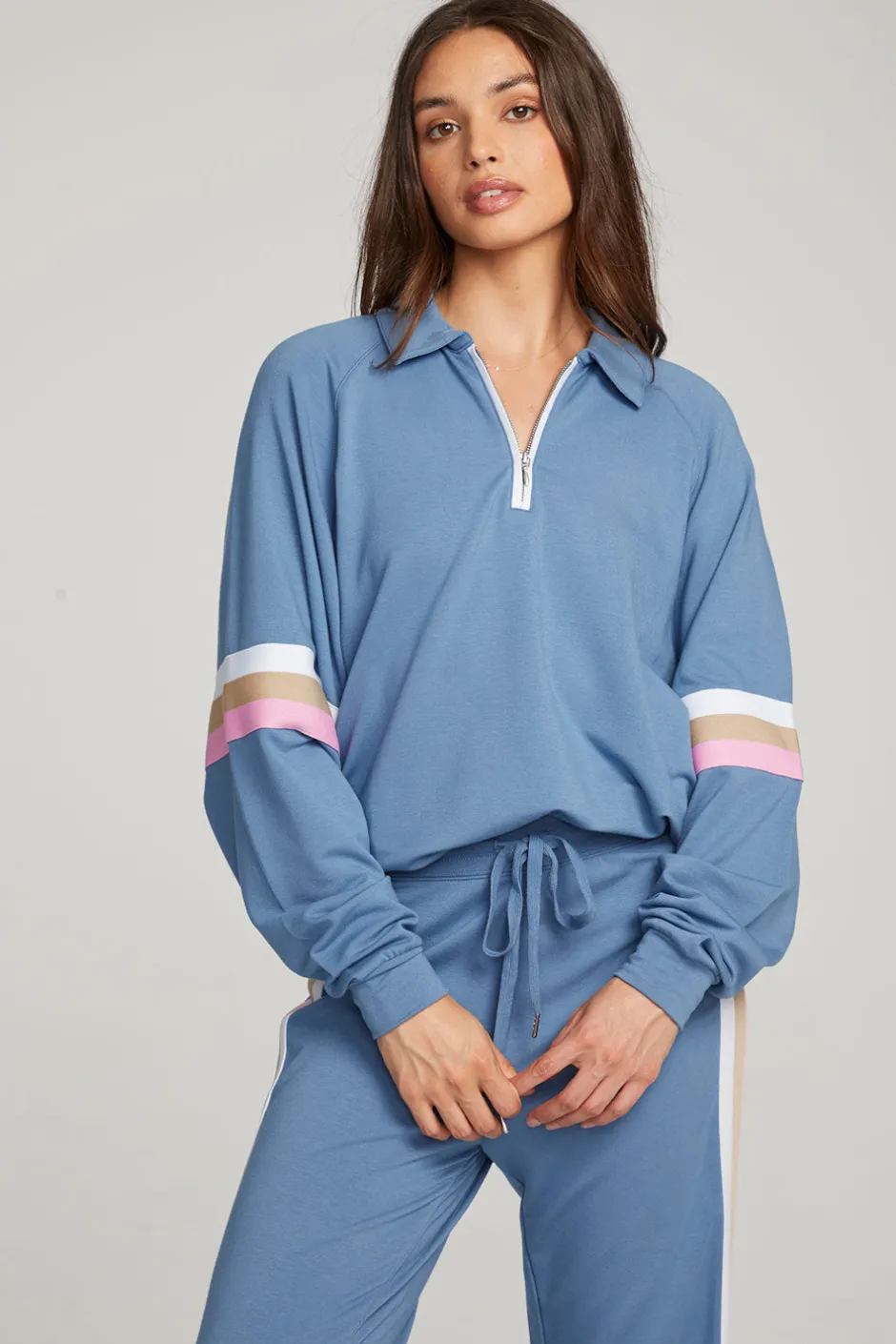 Women Chaser Brand Gilette Vintage Blue Pullover