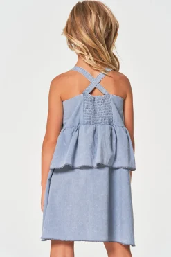 Kids Chaser Brand Girls Coastal Cloth Flouncy Sundress