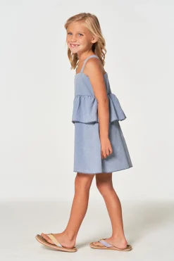 Kids Chaser Brand Girls Coastal Cloth Flouncy Sundress