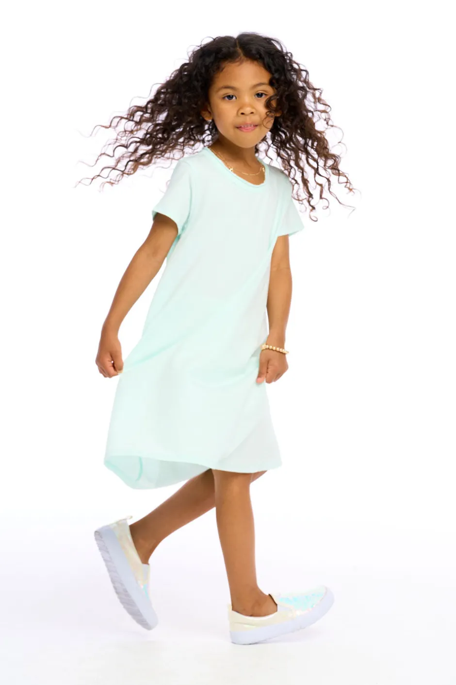Kids Chaser Brand Girls Cotton Jersey Short Sleeve Shirt Dress
