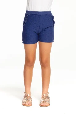 Kids Chaser Brand Girls Cozy Knit Ruffle Shorts