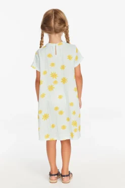 Kids Chaser Brand Girls Powder Blue Daisy Tee Shirt Dress