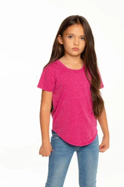 Kids Chaser Brand Girls Recycled Vintage Jersey Short Sleeve Scoop Back Shirt