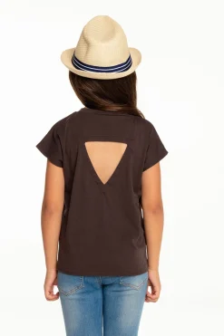 Kids Chaser Brand Girls Recycled Vintage Jersey Cap Sleeve Vent Back Tee