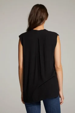 Women Chaser Brand Glades True Black Tank Top