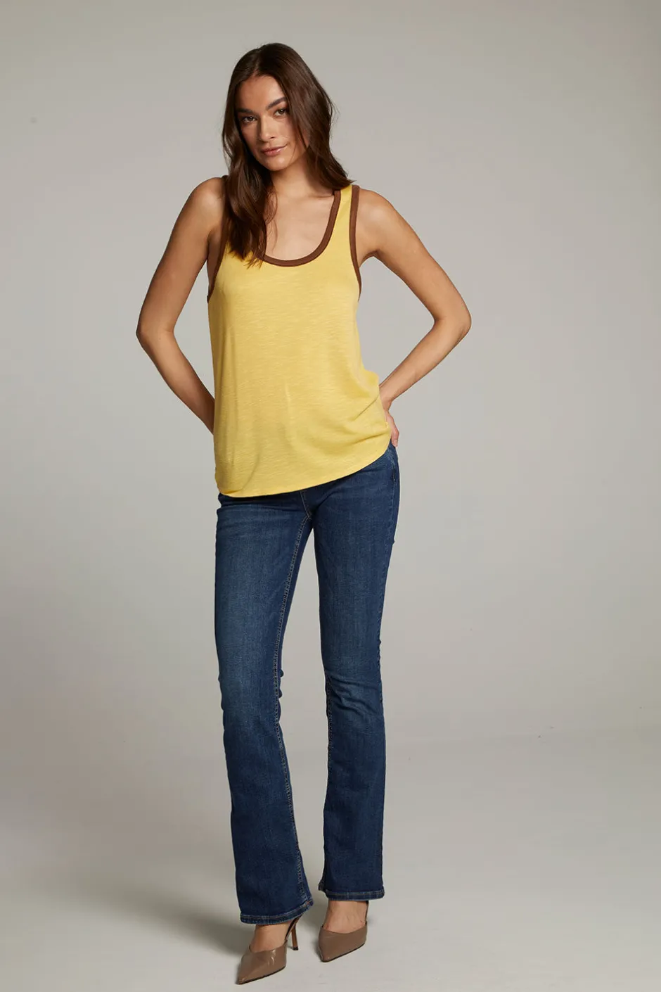 Women Chaser Brand Gloria Banana Cream Tank Top