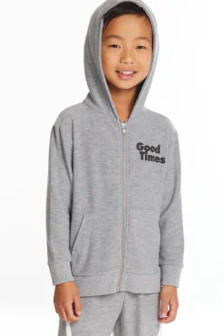 Kids/BOY Chaser Brand Good Times Boys Long Sleeve Zip Up Hoodie