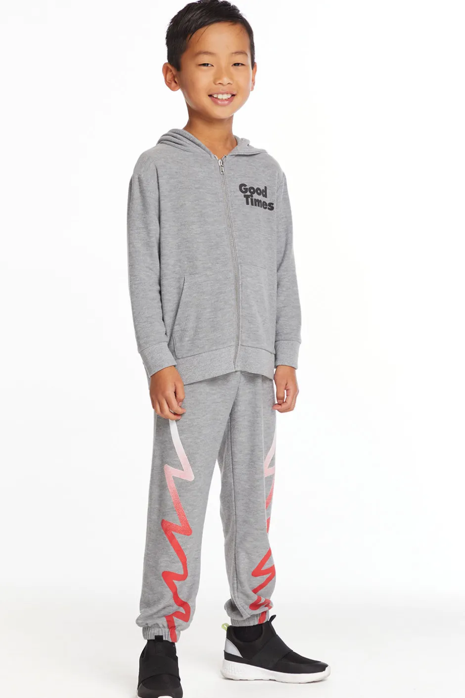 Kids/BOY Chaser Brand Good Times Boys Long Sleeve Zip Up Hoodie