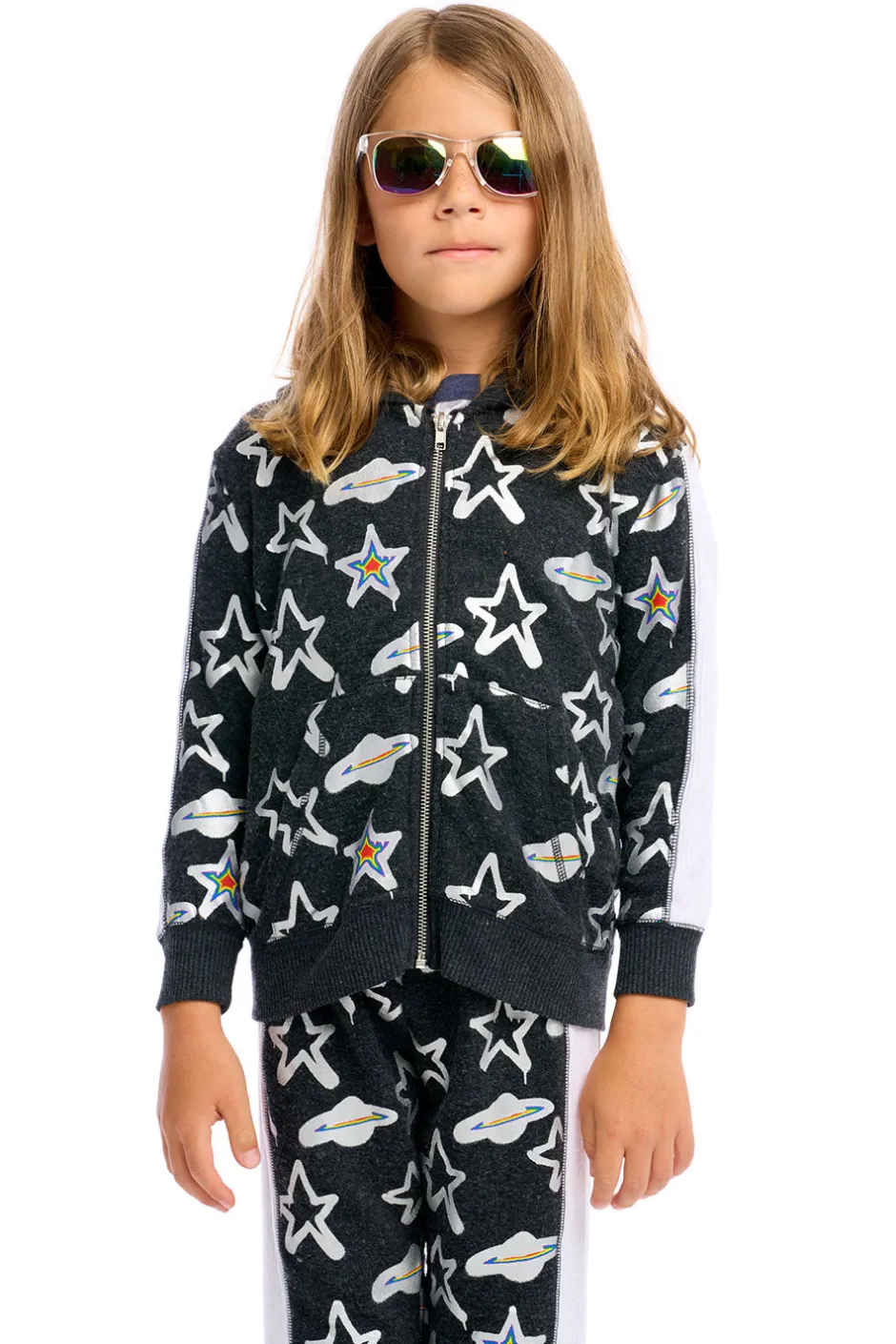 Kids/BOY Chaser Brand Graffiti Saturn Zip Up Hoodie
