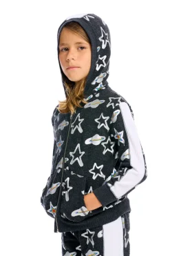 Kids/BOY Chaser Brand Graffiti Saturn Zip Up Hoodie