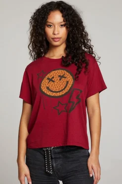 Women Chaser Brand Graffiti Smile Tee