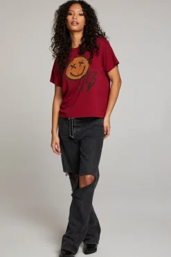 Women Chaser Brand Graffiti Smile Tee