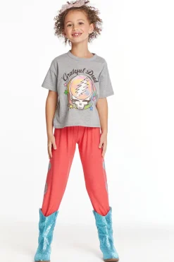 Women/Kids Chaser Brand Grateful Dead Airbrushed Steal Your Face Girls Tee