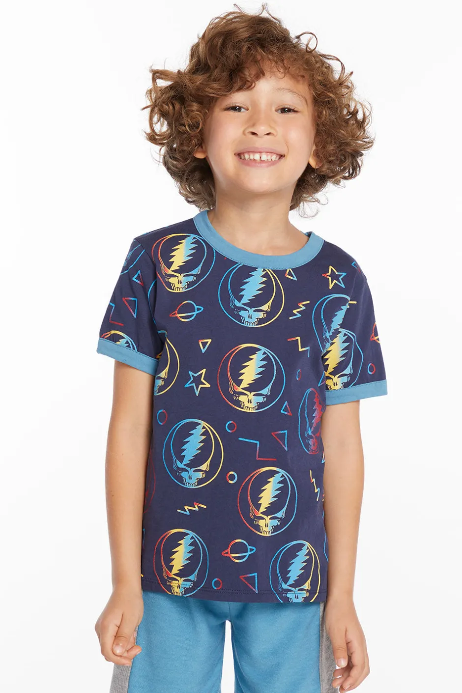Women/Kids/BOY Chaser Brand Grateful Dead Steal Your Face Rainbow Boys Tee