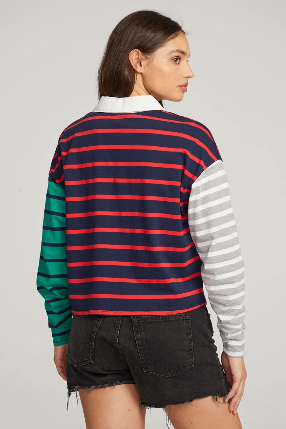 Women Chaser Brand Grateful Dead Stealie Rugby Shirt