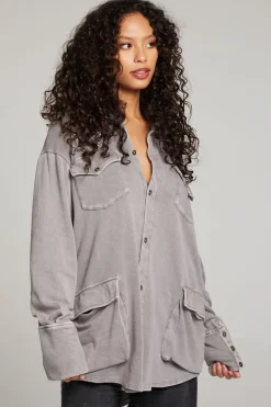 Women Chaser Brand Grateful Dead Tour Shirt Long Sleeve Button Down