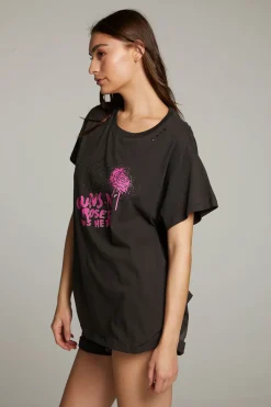 Women Chaser Brand Gun N' Roses Studded Skull Tee