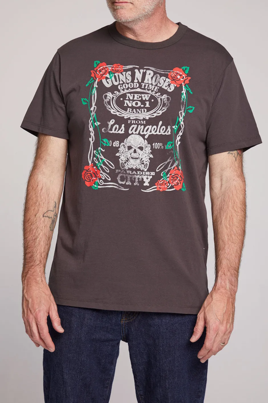Women Chaser Brand Guns 'n Roses Good Time Paradise City Mens Tee