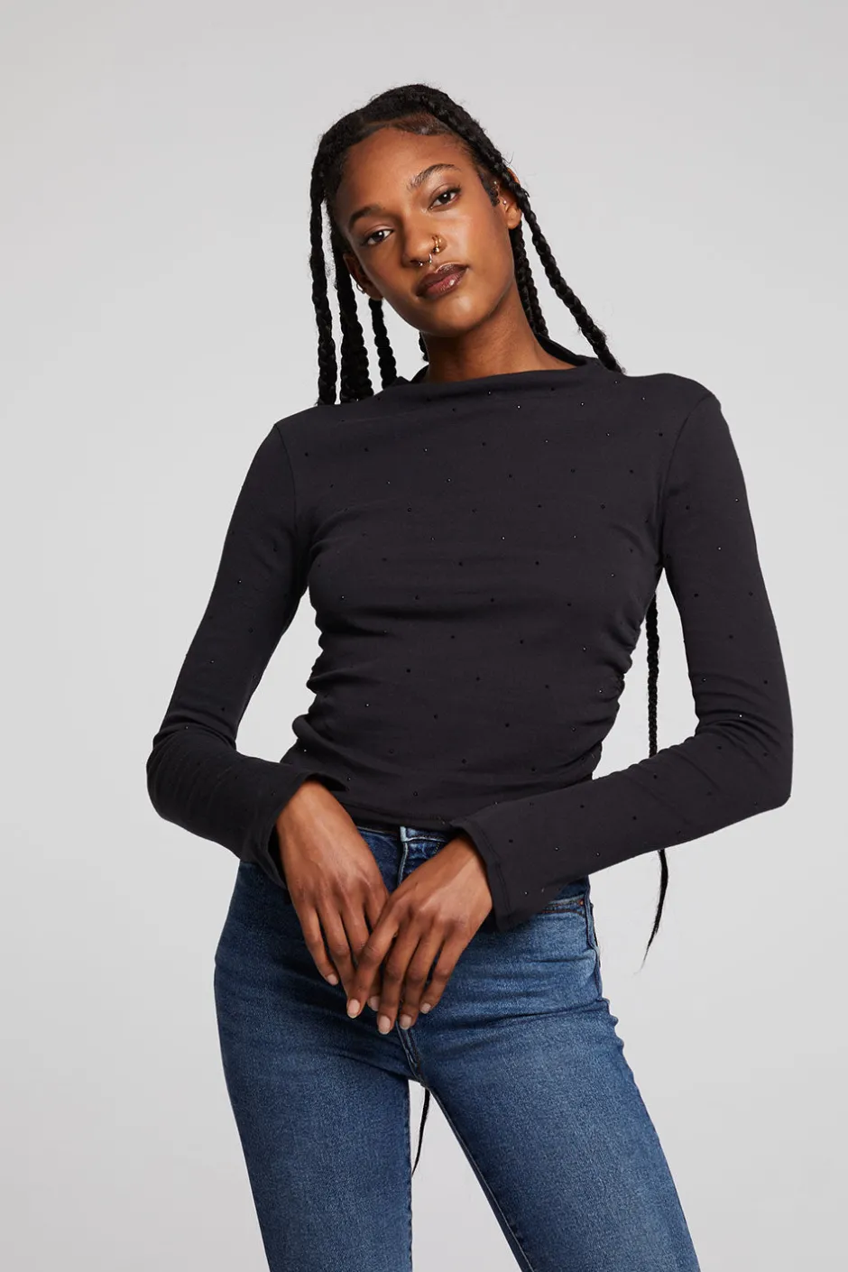 Women Chaser Brand Hailey Licorice Long Sleeve