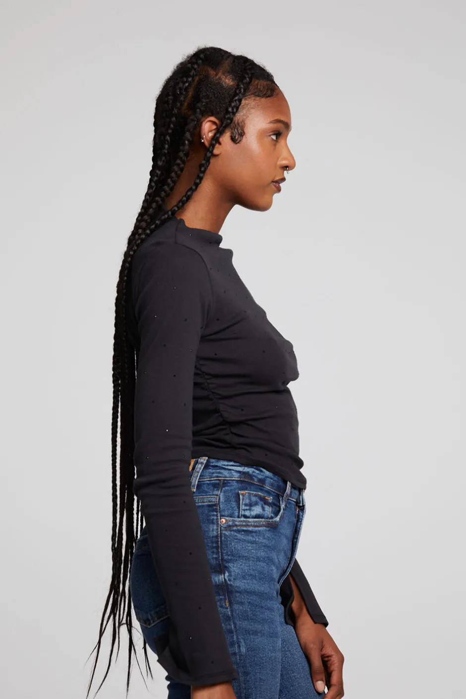 Women Chaser Brand Hailey Licorice Long Sleeve
