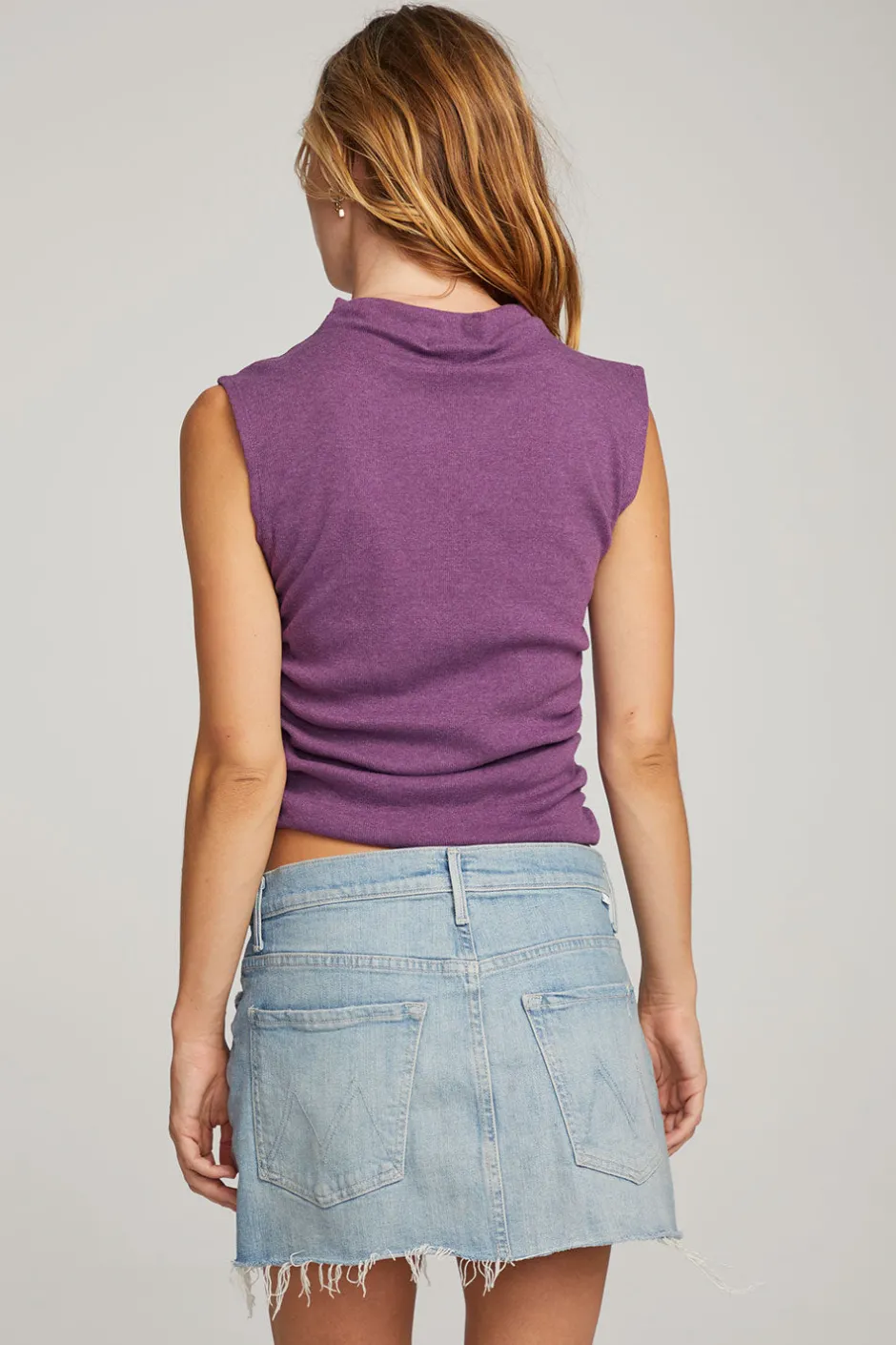 Women Chaser Brand Haileyy Eggplant Tank Top