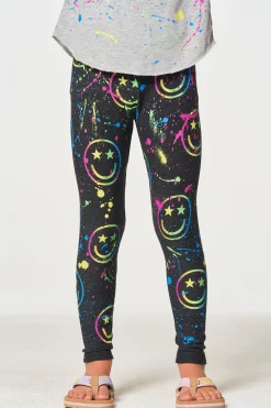 Kids Chaser Brand Happy Face Leggings