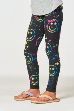Kids Chaser Brand Happy Face Leggings