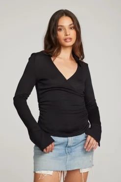 Women Chaser Brand Harper Licorice Long Sleeve