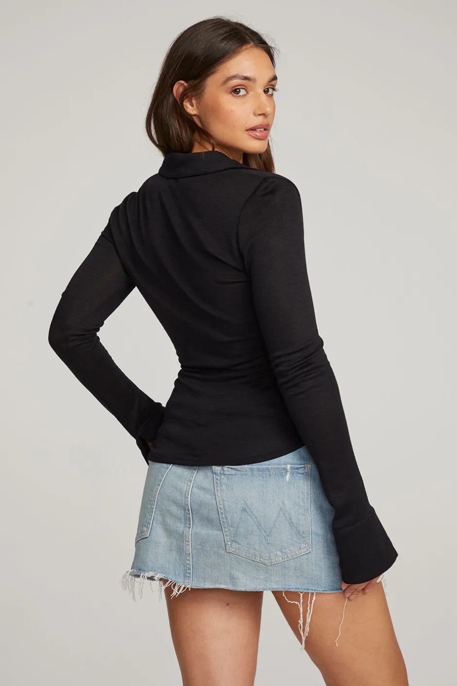 Women Chaser Brand Harper Licorice Long Sleeve