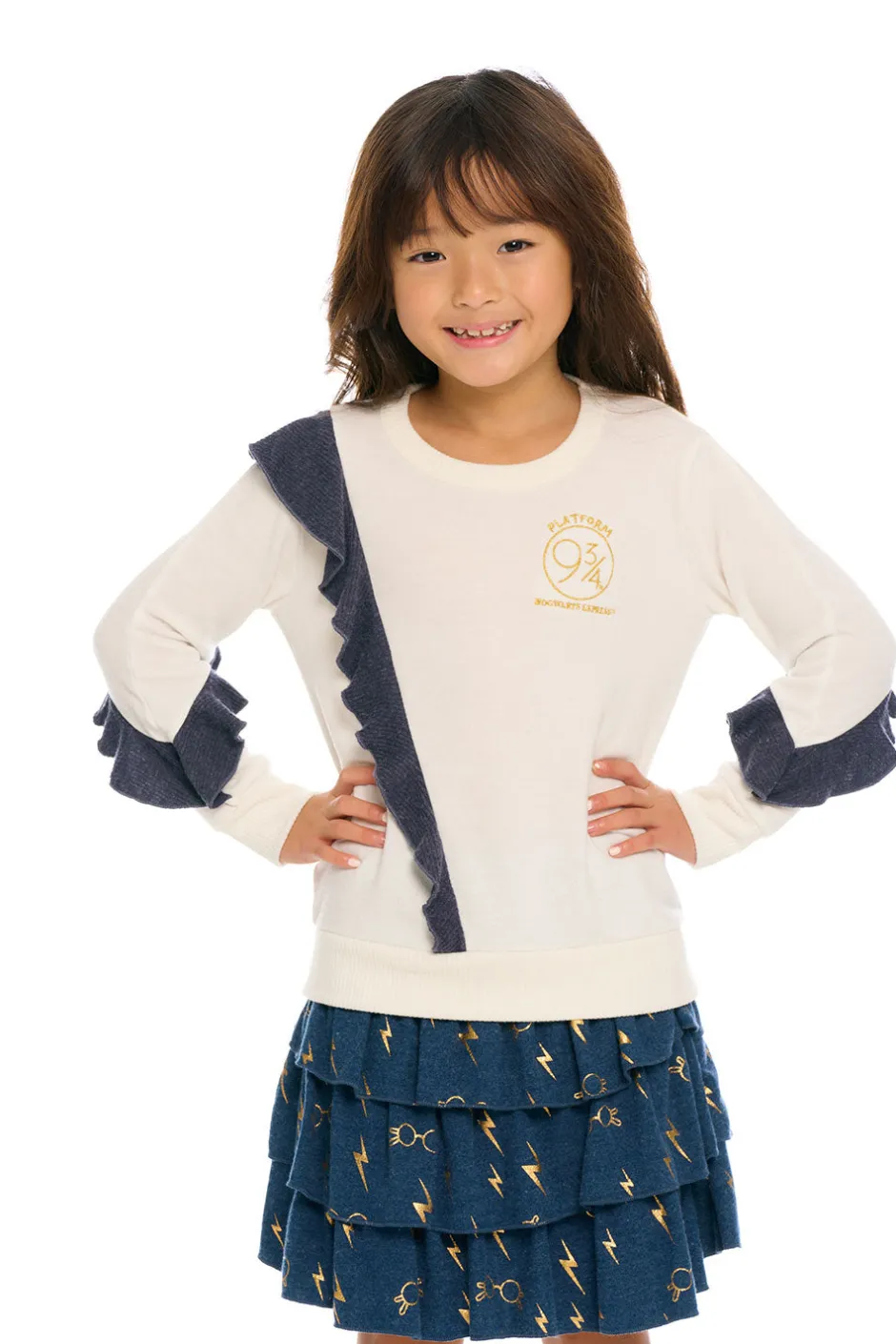 Kids Chaser Brand Harry Potter - Hogwarts Ruffle Pullover