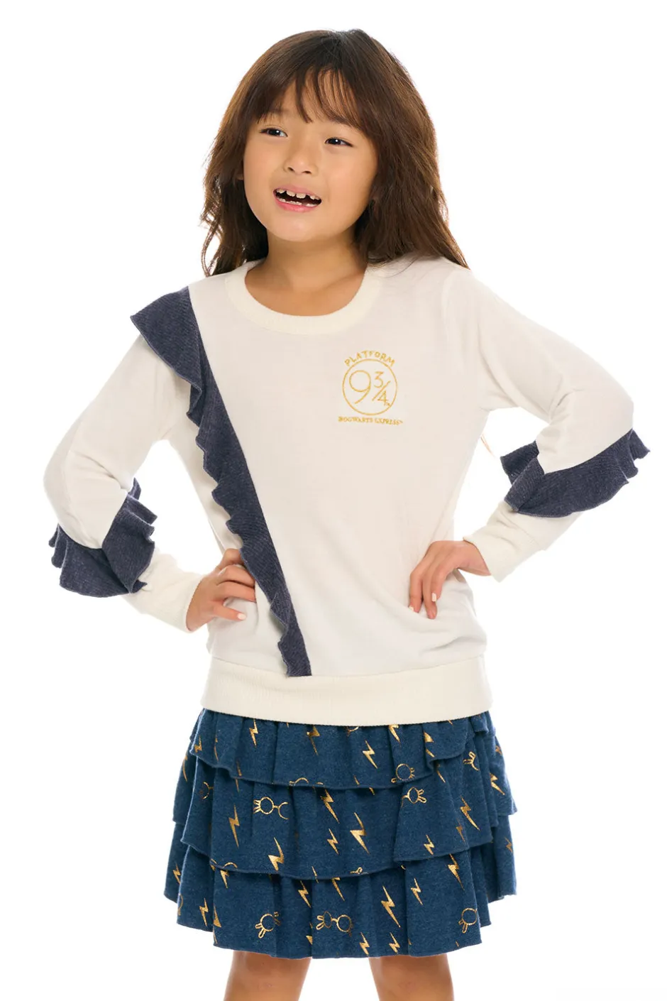 Kids Chaser Brand Harry Potter - Hogwarts Ruffle Pullover