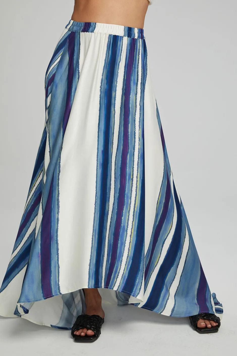 Women Chaser Brand Hazel Maxi Skirt - Pacific Stripe